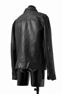 Load image into Gallery viewer, ISAMU KATAYAMA BACKLASH COLLAR ZIP JACKET / POLAND HORSE OBJECT DYED (BLACK)