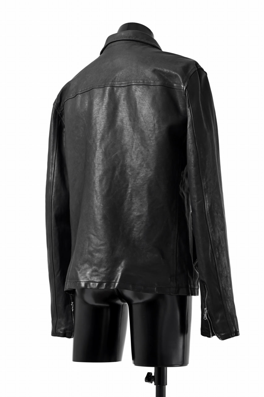 Load image into Gallery viewer, ISAMU KATAYAMA BACKLASH COLLAR ZIP JACKET / POLAND HORSE OBJECT DYED (BLACK)