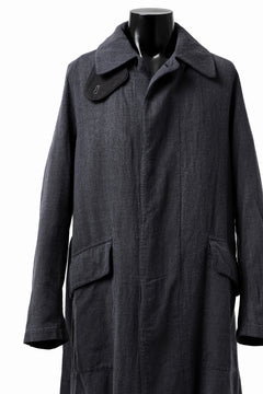Load image into Gallery viewer, ISAMU KATAYAMA BACKLASH OVER COAT / GARMENT NATURAL DYED WOVEN + ELECTRIC HEATING LINER (INDIGO)