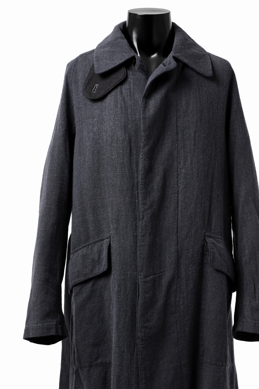 Load image into Gallery viewer, ISAMU KATAYAMA BACKLASH OVER COAT / GARMENT NATURAL DYED WOVEN + ELECTRIC HEATING LINER (INDIGO)