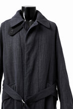 Load image into Gallery viewer, ISAMU KATAYAMA BACKLASH OVER COAT / GARMENT NATURAL DYED WOVEN + ELECTRIC HEATING LINER (INDIGO)