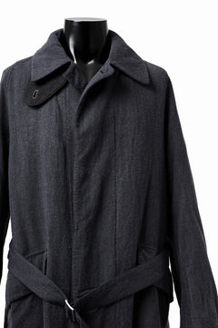 Load image into Gallery viewer, ISAMU KATAYAMA BACKLASH OVER COAT / GARMENT NATURAL DYED WOVEN + ELECTRIC HEATING LINER (INDIGO)
