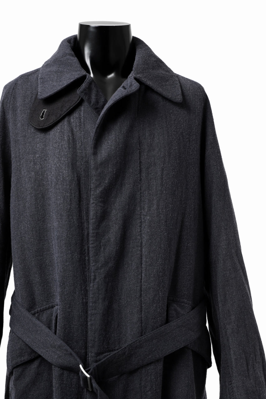 Load image into Gallery viewer, ISAMU KATAYAMA BACKLASH OVER COAT / GARMENT NATURAL DYED WOVEN + ELECTRIC HEATING LINER (INDIGO)