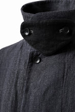 Load image into Gallery viewer, ISAMU KATAYAMA BACKLASH OVER COAT / GARMENT NATURAL DYED WOVEN + ELECTRIC HEATING LINER (INDIGO)