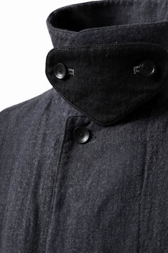 Load image into Gallery viewer, ISAMU KATAYAMA BACKLASH OVER COAT / GARMENT NATURAL DYED WOVEN + ELECTRIC HEATING LINER (INDIGO)