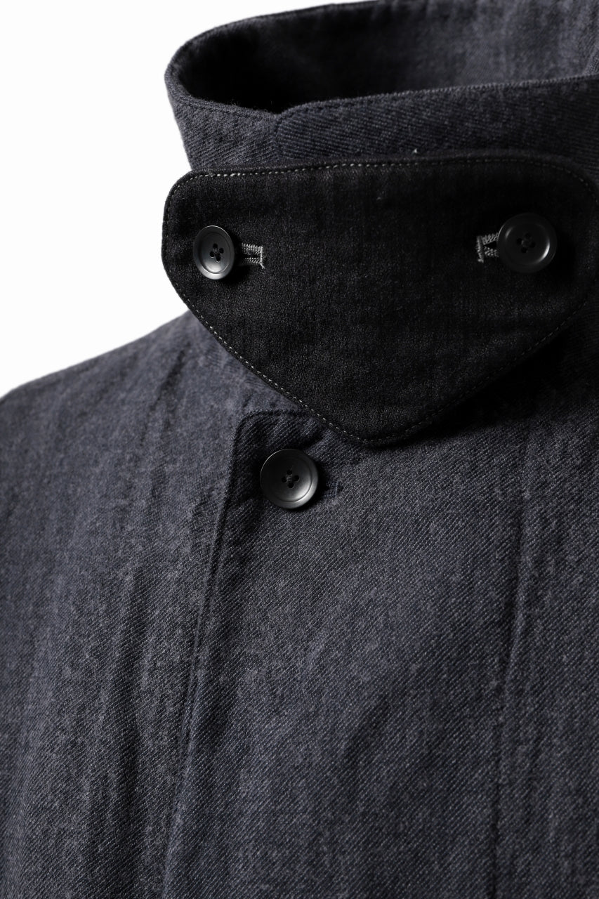 Load image into Gallery viewer, ISAMU KATAYAMA BACKLASH OVER COAT / GARMENT NATURAL DYED WOVEN + ELECTRIC HEATING LINER (INDIGO)