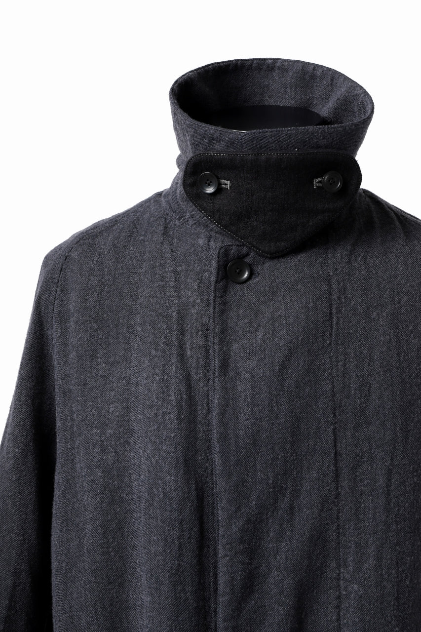 Load image into Gallery viewer, ISAMU KATAYAMA BACKLASH OVER COAT / GARMENT NATURAL DYED WOVEN + ELECTRIC HEATING LINER (INDIGO)