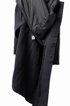 Load image into Gallery viewer, ISAMU KATAYAMA BACKLASH OVER COAT / GARMENT NATURAL DYED WOVEN + ELECTRIC HEATING LINER (INDIGO)