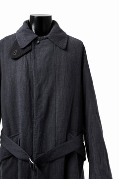 Load image into Gallery viewer, ISAMU KATAYAMA BACKLASH OVER COAT / GARMENT NATURAL DYED WOVEN + ELECTRIC HEATING LINER (INDIGO)