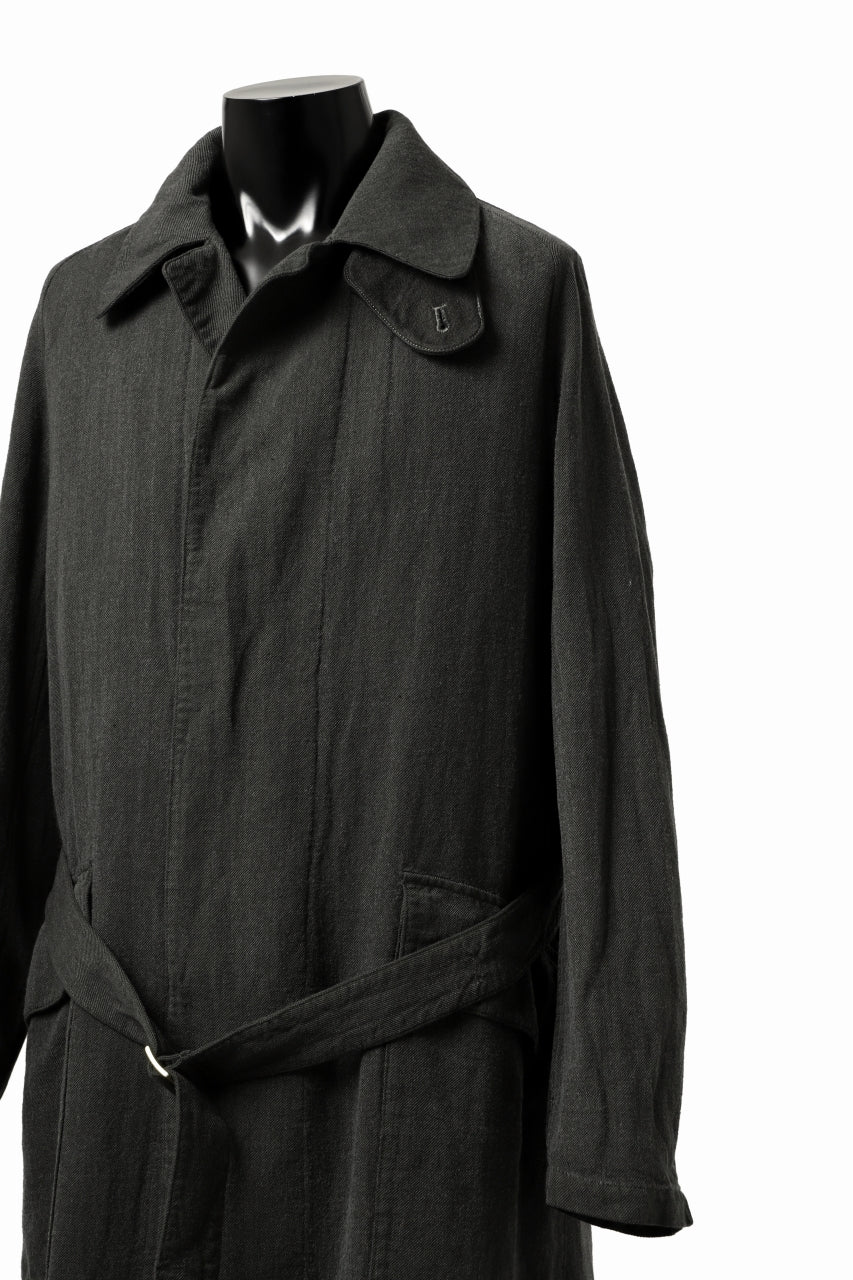 Load image into Gallery viewer, ISAMU KATAYAMA BACKLASH OVER COAT / GARMENT NATURAL DYED WOVEN + ELECTRIC HEATING LINER (LEAF)