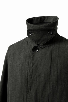 Load image into Gallery viewer, ISAMU KATAYAMA BACKLASH OVER COAT / GARMENT NATURAL DYED WOVEN + ELECTRIC HEATING LINER (LEAF)