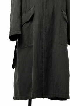 Load image into Gallery viewer, ISAMU KATAYAMA BACKLASH OVER COAT / GARMENT NATURAL DYED WOVEN + ELECTRIC HEATING LINER (LEAF)
