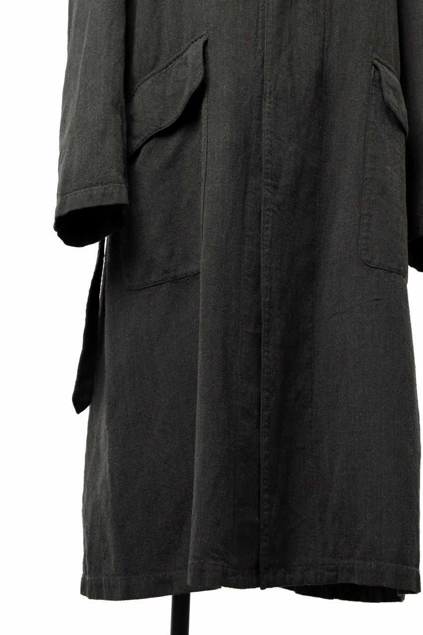 Load image into Gallery viewer, ISAMU KATAYAMA BACKLASH OVER COAT / GARMENT NATURAL DYED WOVEN + ELECTRIC HEATING LINER (LEAF)