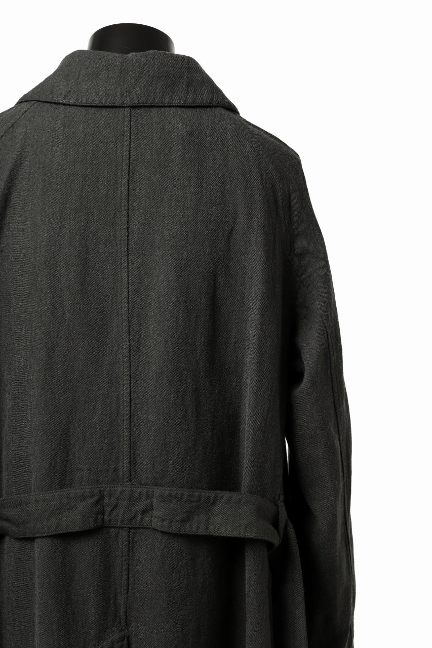 Load image into Gallery viewer, ISAMU KATAYAMA BACKLASH OVER COAT / GARMENT NATURAL DYED WOVEN + ELECTRIC HEATING LINER (LEAF)