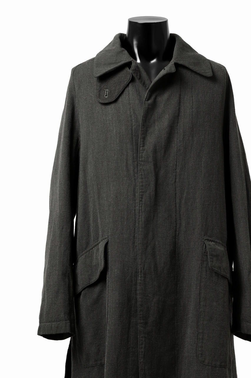 Load image into Gallery viewer, ISAMU KATAYAMA BACKLASH OVER COAT / GARMENT NATURAL DYED WOVEN + ELECTRIC HEATING LINER (LEAF)