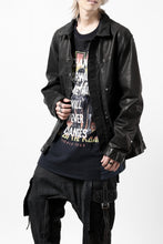 画像をギャラリービューアに読み込む, ISAMU KATAYAMA BACKLASH TRUCKER BLOUSON / GARMENT DYED - JP WET WHITE HORSE (BLACK)