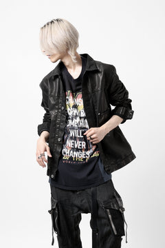 画像をギャラリービューアに読み込む, ISAMU KATAYAMA BACKLASH TRUCKER BLOUSON / GARMENT DYED - JP WET WHITE HORSE (BLACK)