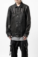 Load image into Gallery viewer, ISAMU KATAYAMA BACKLASH JEAN JACKET / GARMENT DYED - JP WET WHITE HORSE (BLACK)