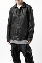 Load image into Gallery viewer, ISAMU KATAYAMA BACKLASH JEAN JACKET / GARMENT DYED - JP WET WHITE HORSE (BLACK)