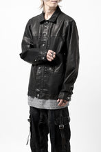 画像をギャラリービューアに読み込む, ISAMU KATAYAMA BACKLASH TRUCKER BLOUSON / GARMENT DYED - JP WET WHITE HORSE (BLACK)