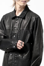 Load image into Gallery viewer, ISAMU KATAYAMA BACKLASH JEAN JACKET / GARMENT DYED - JP WET WHITE HORSE (BLACK)