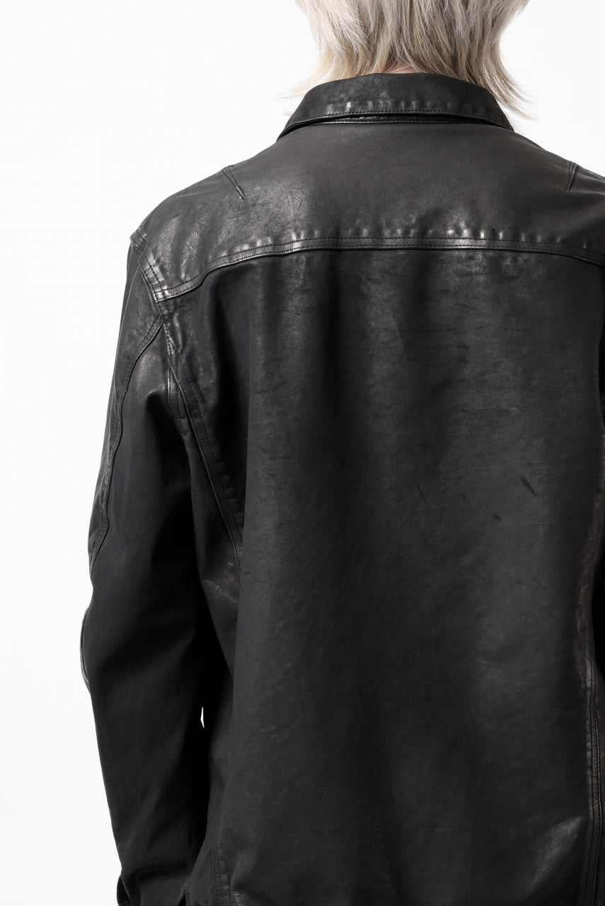 Load image into Gallery viewer, ISAMU KATAYAMA BACKLASH JEAN JACKET / GARMENT DYED - JP WET WHITE HORSE (BLACK)