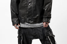 Load image into Gallery viewer, ISAMU KATAYAMA BACKLASH JEAN JACKET / GARMENT DYED - JP WET WHITE HORSE (BLACK)