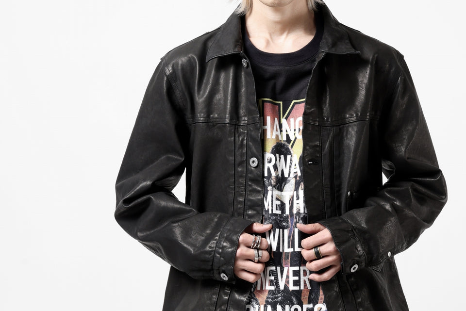 Load image into Gallery viewer, ISAMU KATAYAMA BACKLASH JEAN JACKET / GARMENT DYED - JP WET WHITE HORSE (BLACK)