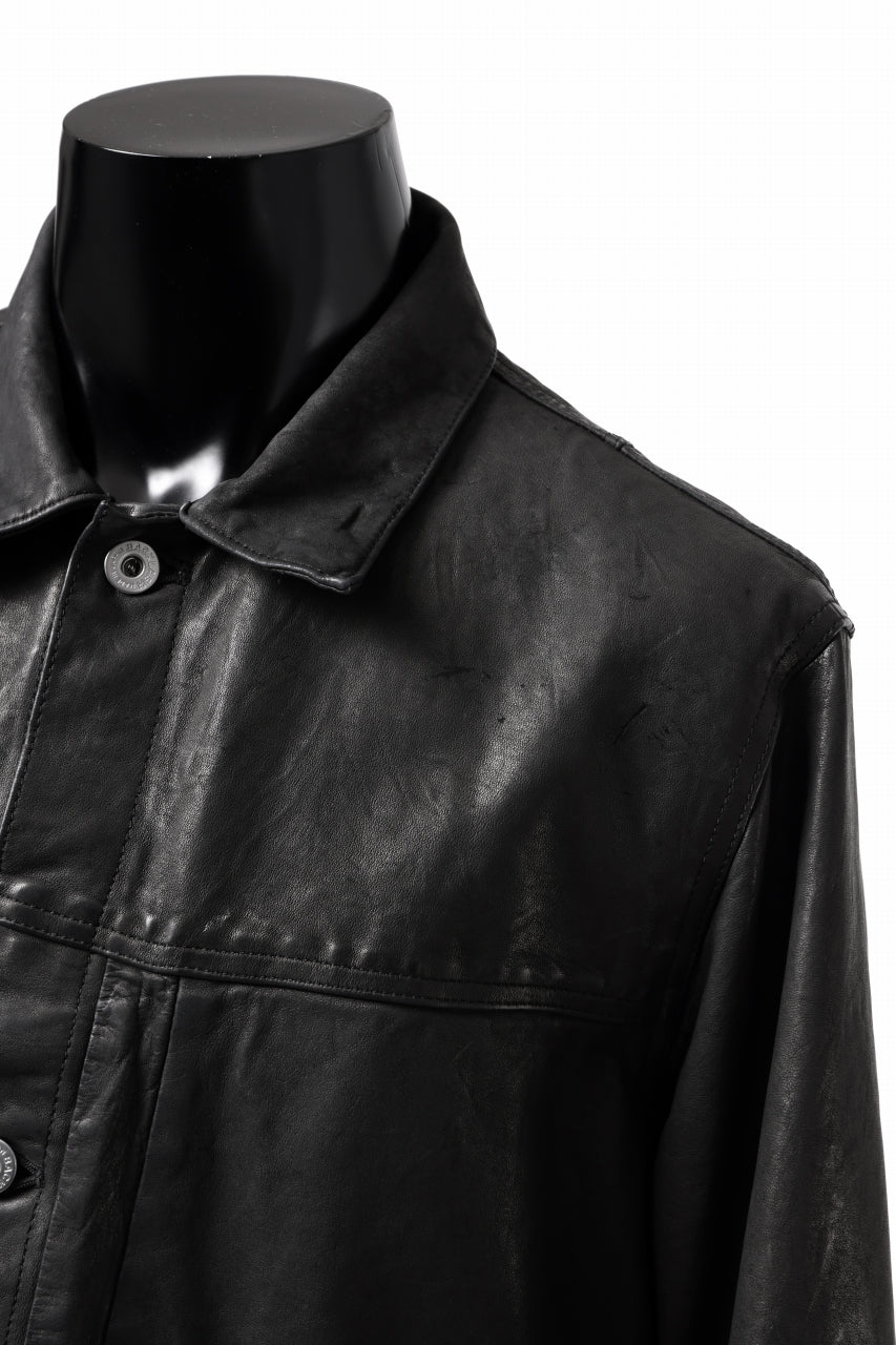 Load image into Gallery viewer, ISAMU KATAYAMA BACKLASH JEAN JACKET / GARMENT DYED - JP WET WHITE HORSE (BLACK)