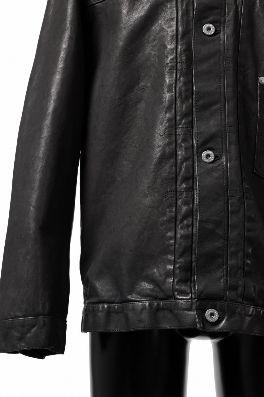 Load image into Gallery viewer, ISAMU KATAYAMA BACKLASH JEAN JACKET / GARMENT DYED - JP WET WHITE HORSE (BLACK)