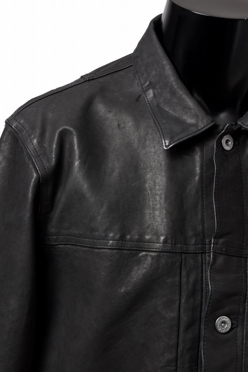 Load image into Gallery viewer, ISAMU KATAYAMA BACKLASH JEAN JACKET / GARMENT DYED - JP WET WHITE HORSE (BLACK)