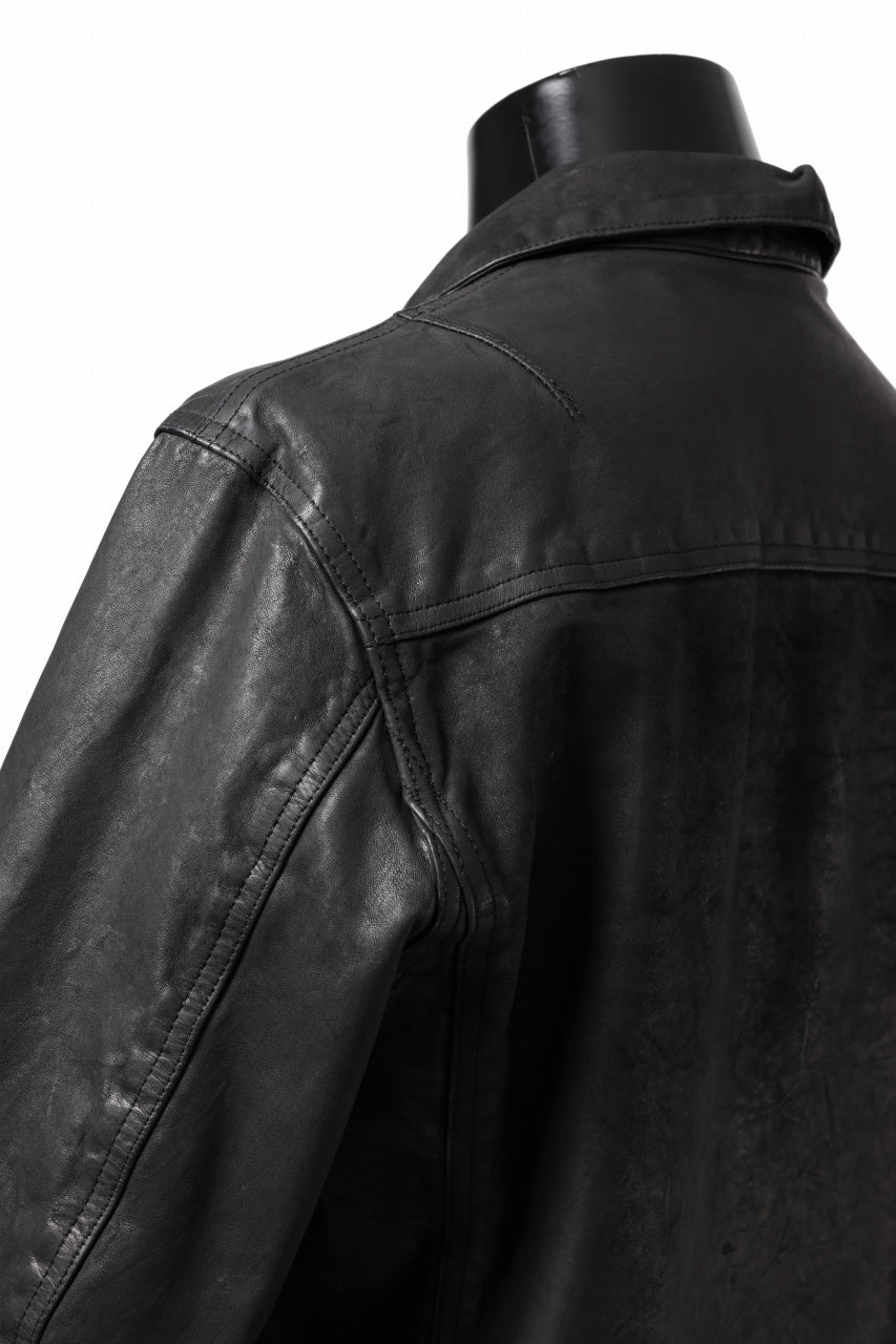 Load image into Gallery viewer, ISAMU KATAYAMA BACKLASH JEAN JACKET / GARMENT DYED - JP WET WHITE HORSE (BLACK)
