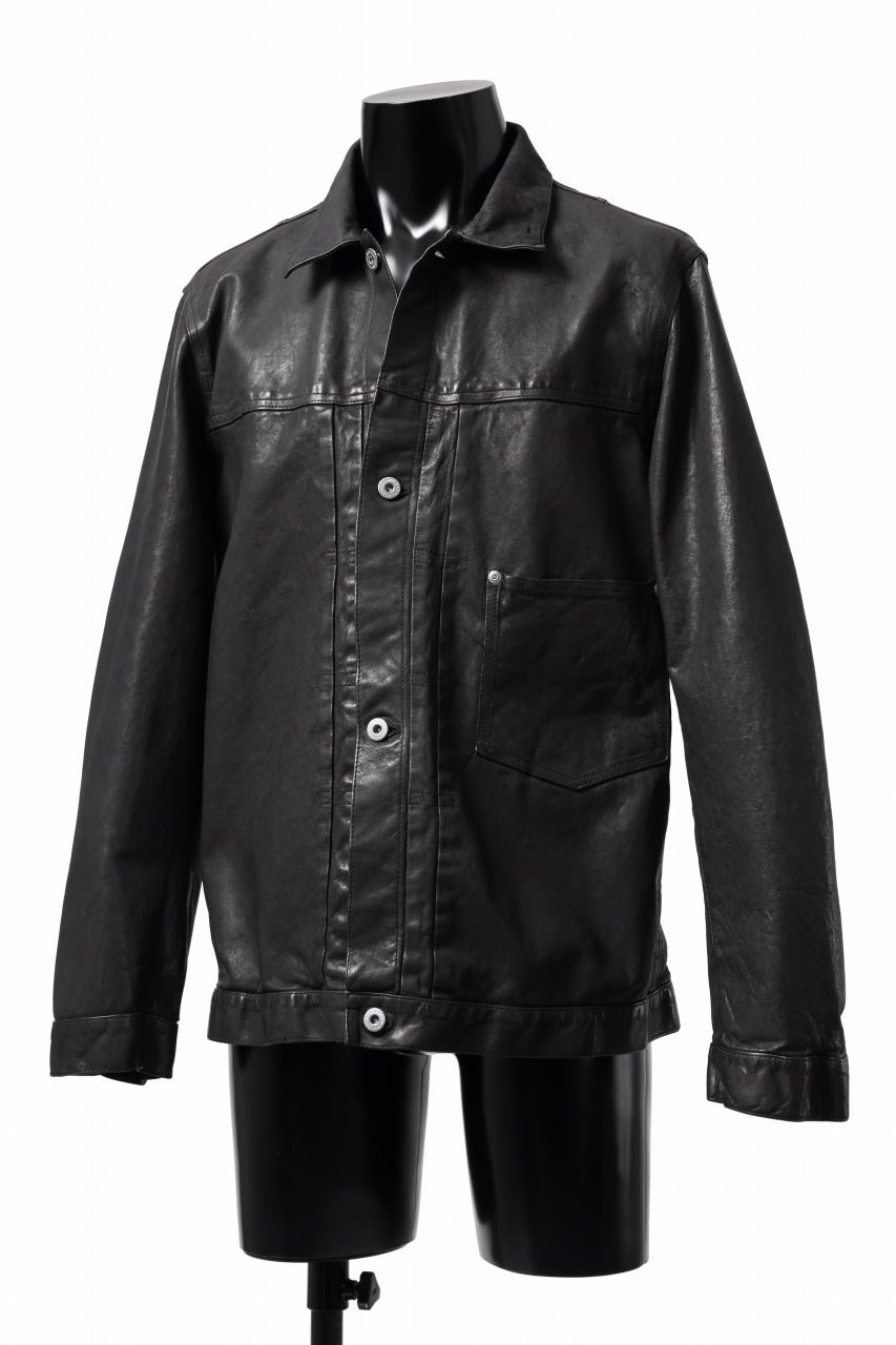 Load image into Gallery viewer, ISAMU KATAYAMA BACKLASH JEAN JACKET / GARMENT DYED - JP WET WHITE HORSE (BLACK)