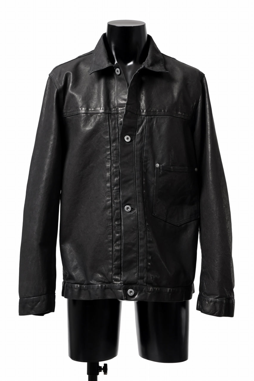 Load image into Gallery viewer, ISAMU KATAYAMA BACKLASH JEAN JACKET / GARMENT DYED - JP WET WHITE HORSE (BLACK)