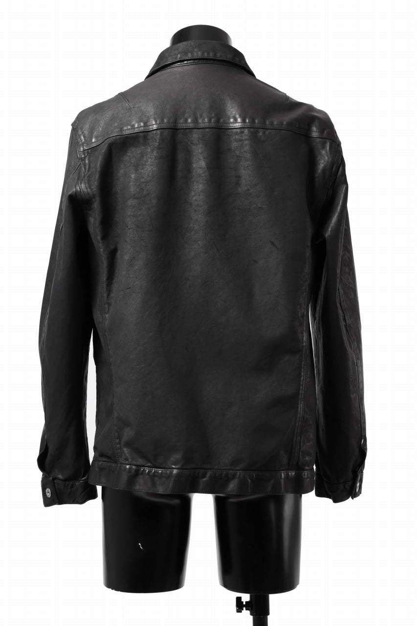 Load image into Gallery viewer, ISAMU KATAYAMA BACKLASH JEAN JACKET / GARMENT DYED - JP WET WHITE HORSE (BLACK)