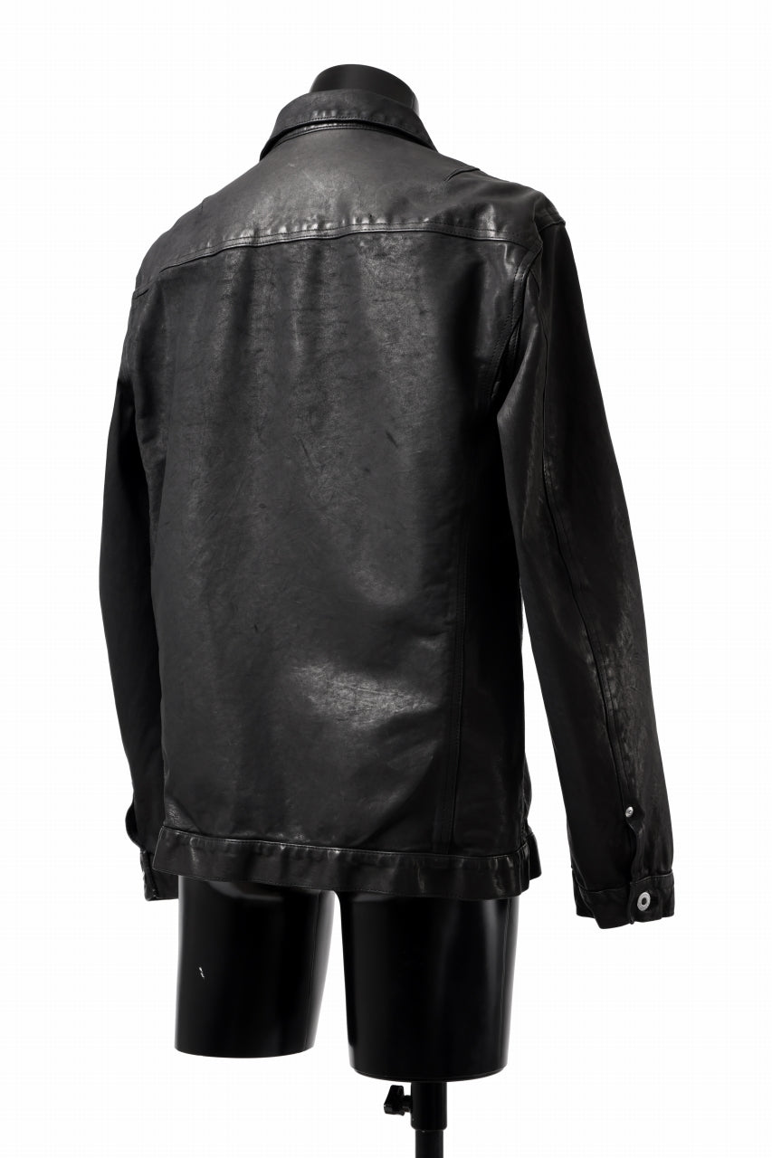 Load image into Gallery viewer, ISAMU KATAYAMA BACKLASH JEAN JACKET / GARMENT DYED - JP WET WHITE HORSE (BLACK)