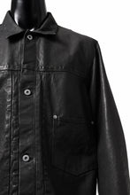 Load image into Gallery viewer, ISAMU KATAYAMA BACKLASH JEAN JACKET / GARMENT DYED - JP WET WHITE HORSE (BLACK)