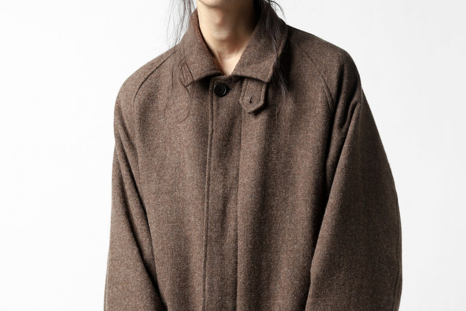 画像をギャラリービューアに読み込む, COLINA MAC COAT / BRITISH SUFFOLK TWEED (BROWN)