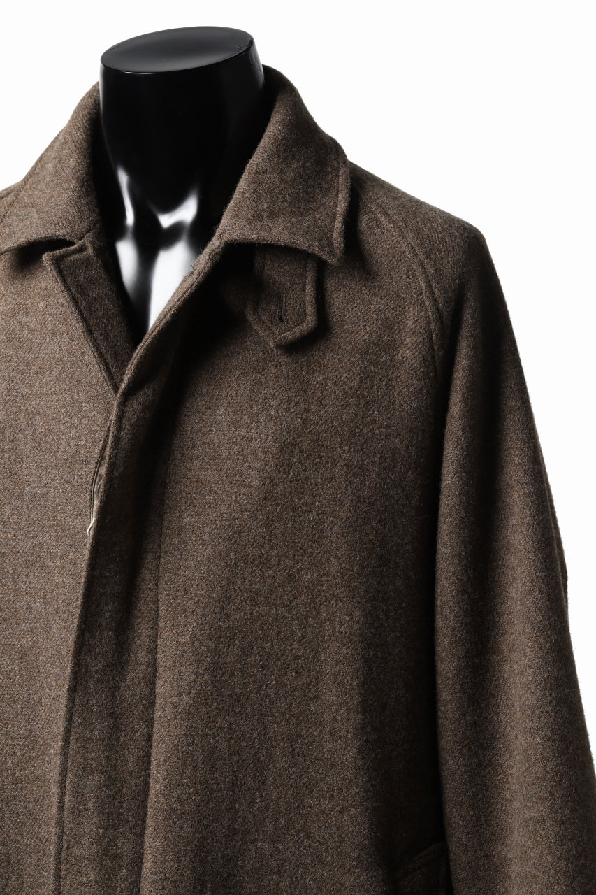 画像をギャラリービューアに読み込む, COLINA MAC COAT / BRITISH SUFFOLK TWEED (BROWN)