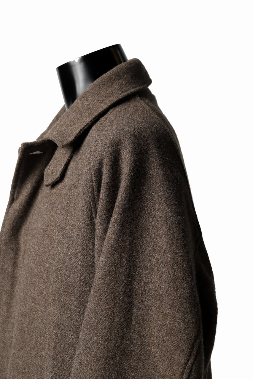 画像をギャラリービューアに読み込む, COLINA MAC COAT / BRITISH SUFFOLK TWEED (BROWN)