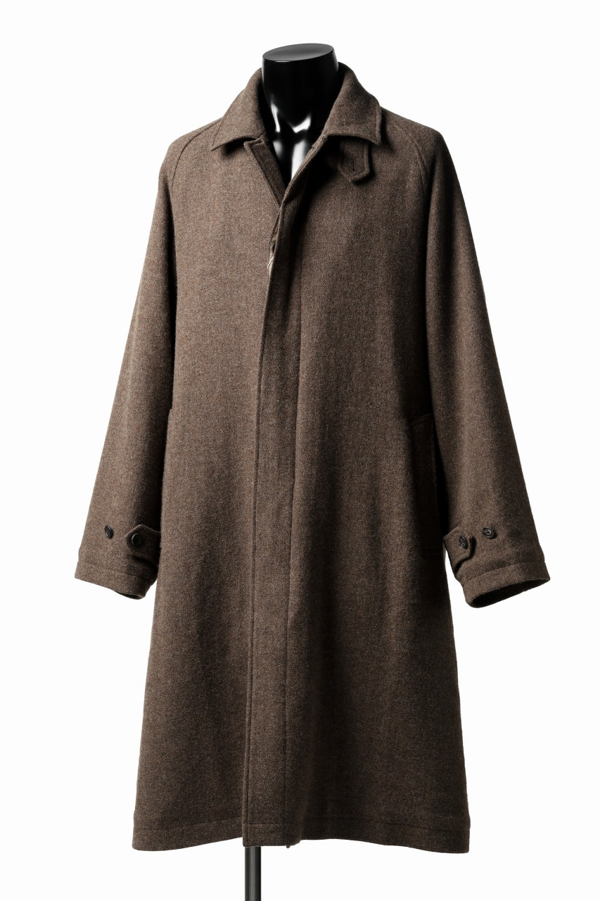 画像をギャラリービューアに読み込む, COLINA MAC COAT / BRITISH SUFFOLK TWEED (BROWN)