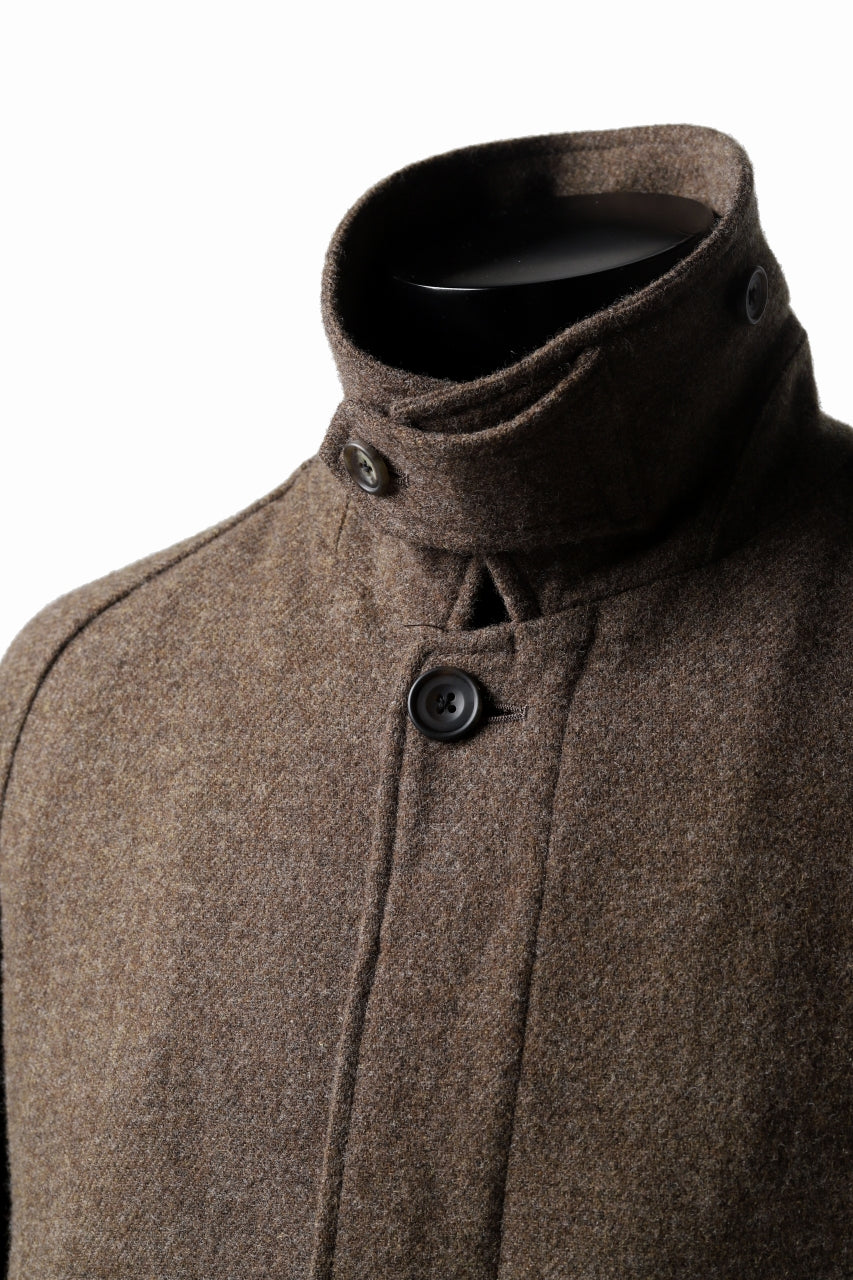 画像をギャラリービューアに読み込む, COLINA MAC COAT / BRITISH SUFFOLK TWEED (BROWN)