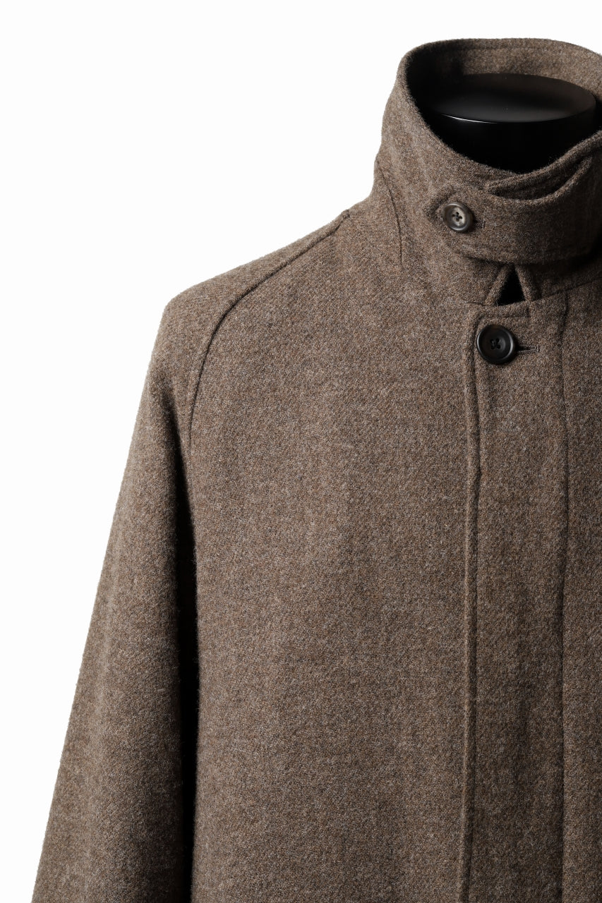 画像をギャラリービューアに読み込む, COLINA MAC COAT / BRITISH SUFFOLK TWEED (BROWN)