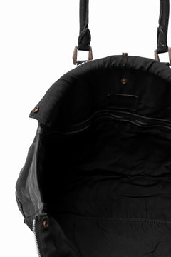 画像をギャラリービューアに読み込む, ISAMU KATAYAMA BACKLASH ZIP TOTE BAG / Rough Steer OBJECT DYED (BLACK)