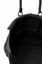 Load image into Gallery viewer, ISAMU KATAYAMA BACKLASH ZIP TOTE BAG / OBJECT DYED ROUGH STEER (BLACK)