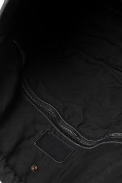 Load image into Gallery viewer, ISAMU KATAYAMA BACKLASH ZIP TOTE BAG / OBJECT DYED ROUGH STEER (BLACK)