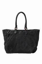 Load image into Gallery viewer, ISAMU KATAYAMA BACKLASH ZIP TOTE BAG / OBJECT DYED ROUGH STEER (BLACK)
