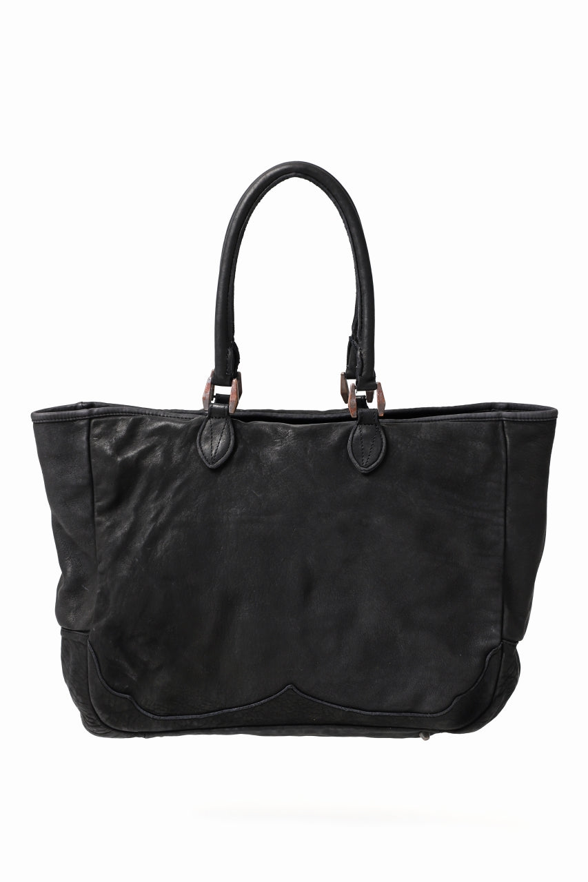 画像をギャラリービューアに読み込む, ISAMU KATAYAMA BACKLASH ZIP TOTE BAG / Rough Steer OBJECT DYED (BLACK)