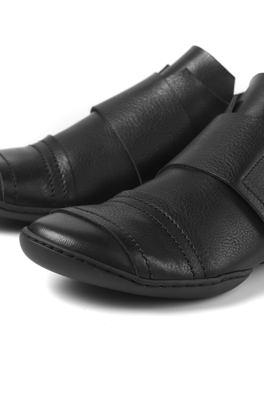 画像をギャラリービューアに読み込む, KLASICA x trippen "KLAS" VELCRO HALF SHOES / BLACK WAW (BLACK)