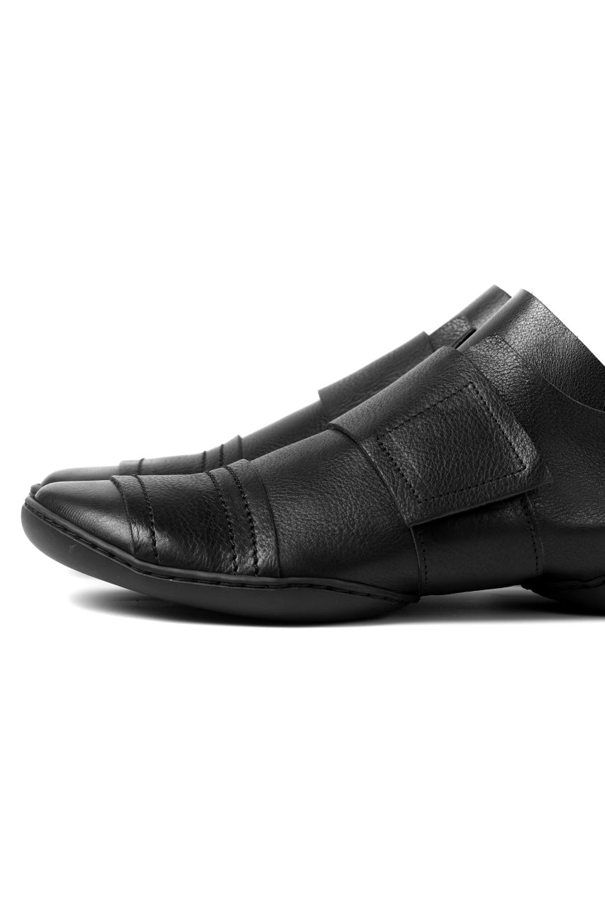 画像をギャラリービューアに読み込む, KLASICA x trippen "KLAS" VELCRO HALF SHOES / BLACK WAW (BLACK)